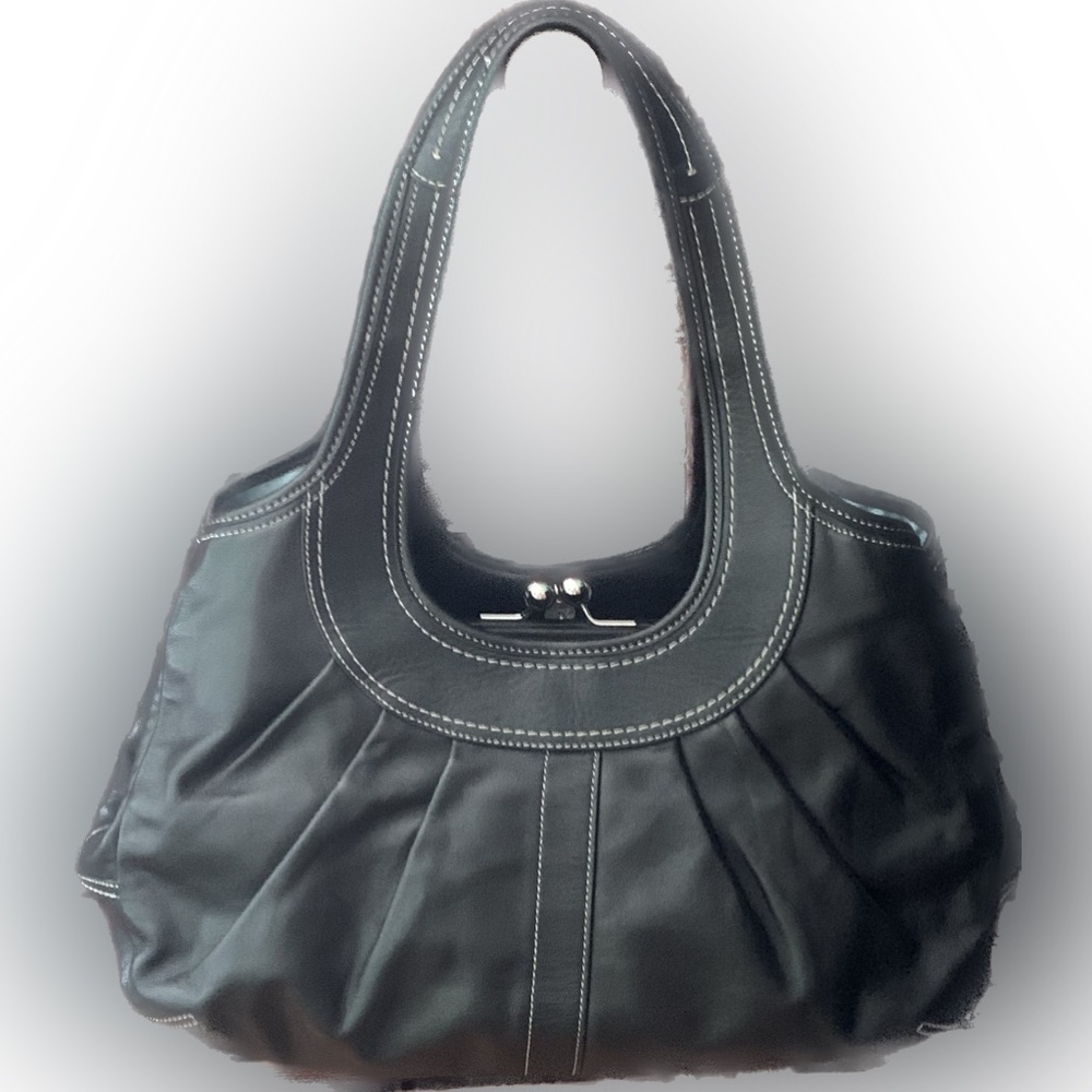 Coach Ergo Leather Pleated Satchel